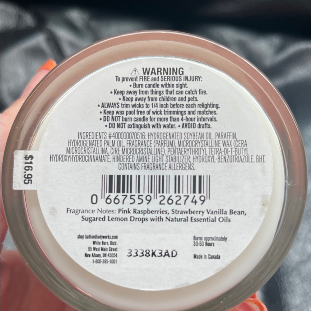 2 New Bath & Body Works (White Barn) Blue and Pink Candle Duo - Picture 6 of 9